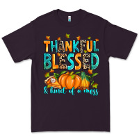 Plum Thankful blessed and kind of a mess Premium Tee - RanaPortraitStore
