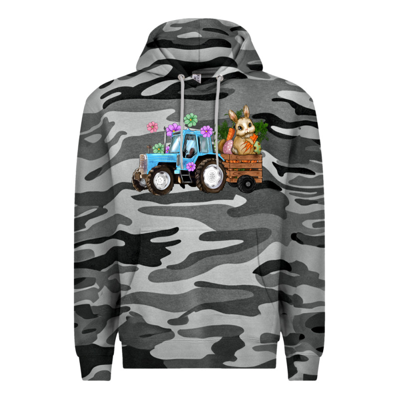 Easter Tracktor Bunny Carrot Flowers  Egg Premium Hoodie by RanaPortraitStore | Teevron