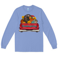 Colony Blue thanksgiving truck turkey pumpkin Long Sleeve Tee - AdoDesignShop
