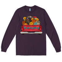 Plum thanksgiving truck turkey pumpkin Long Sleeve Tee - AdoDesignShop