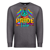Charcoal Heather LGBTQ+ Pride Tribe Premium Sweatshirt - BundleAndBundleShop