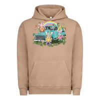 Pigment Burro Easter gnomies with truck Easter Day Urban Hoodie - HowdyJamesFarm
