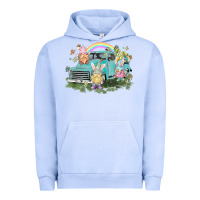 Pigment Grape Ice Easter gnomies with truck Easter Day Urban Hoodie - HowdyJamesFarm