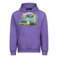 Tulip Easter gnomies with truck Easter Day Urban Hoodie - HowdyJamesFarm