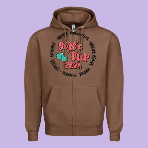 Girls Trip Zipper Hoodie Designed By Maliassmallbusiness