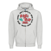 Dove Grey girls trip Zipper Hoodie - MaliasSmallBusiness