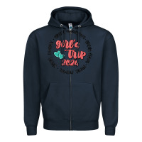 Navy girls trip Zipper Hoodie - MaliasSmallBusiness