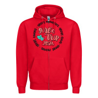 Red girls trip Zipper Hoodie - MaliasSmallBusiness