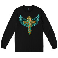 Black wing cross Long Sleeve Tee - Artiststas