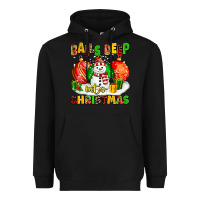 Black Balls Deep Into Christmas Heavyweight Hoodie - MaliasSmallBusiness