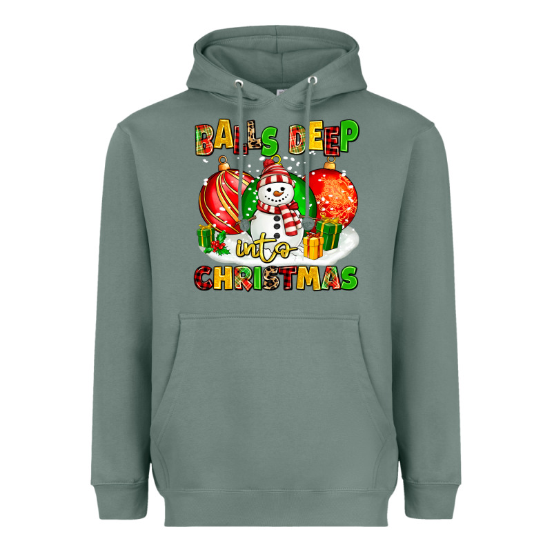 Balls Deep Into Christmas Heavyweight Hoodie by MaliasSmallBusiness | Teevron