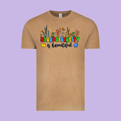 Neurodiversity Is Beautiful Vintage Tee Designed By Jahusdesignshop