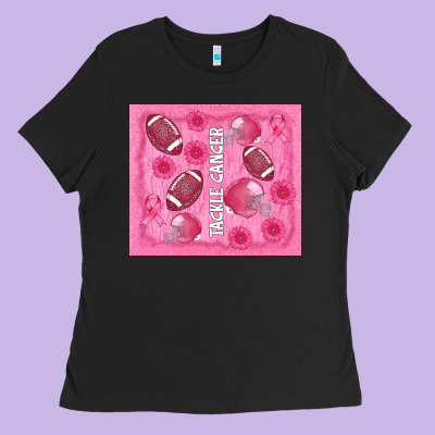 Tackle Cancer Ladies Tee Designed By Adodesignshop