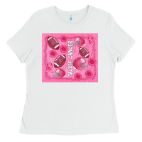 White tackle cancer Ladies Tee - AdoDesignShop