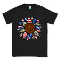 Black sunflower american flag Classic Tee - JahusDesignShop