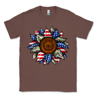 Chestnut sunflower american flag Classic Tee - JahusDesignShop