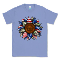 Colony Blue sunflower american flag Classic Tee - JahusDesignShop
