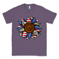 Lavender sunflower american flag Classic Tee - JahusDesignShop