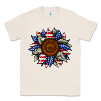 Natural sunflower american flag Classic Tee - JahusDesignShop