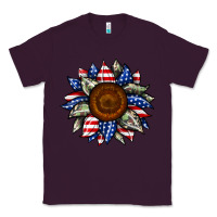 Plum sunflower american flag Classic Tee - JahusDesignShop