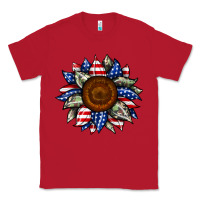 Red sunflower american flag Classic Tee - JahusDesignShop