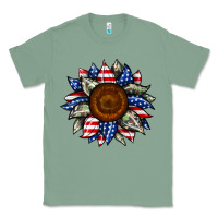 Sage sunflower american flag Classic Tee - JahusDesignShop
