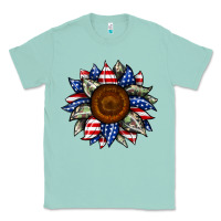 Sunflower American Flag Classic Tee | Teevron