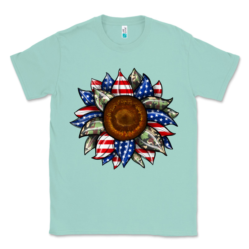 Sunflower American Flag Classic Tee by JahusDesignShop | Teevron