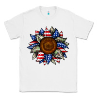 White sunflower american flag Classic Tee - JahusDesignShop