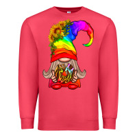 Cardinal LGBTQ+ Pride Gnome With Donut Premium Sweatshirt - BundleAndBundleShop