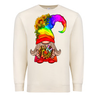 Sandshell LGBTQ+ Pride Gnome With Donut Premium Sweatshirt - BundleAndBundleShop