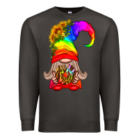 Smoke LGBTQ+ Pride Gnome With Donut Premium Sweatshirt - BundleAndBundleShop
