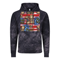 Cloud Black proud veteran seamless pattern Vintage Hoodie - HRA Design Shop