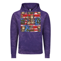 Cloud Purple proud veteran seamless pattern Vintage Hoodie - HRA Design Shop