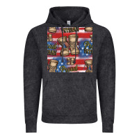 Proud Veteran Seamless Pattern Vintage Hoodie | Teevron