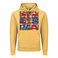 Vintage Mustard proud veteran seamless pattern Vintage Hoodie - HRA Design Shop