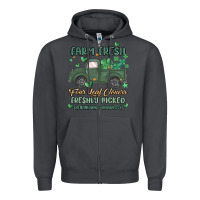 Smoke farm fresh four leaf clovers Zipper Hoodie - MaliasSmallBusiness