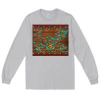Moon Dust western thunderbird and arrow with aztec leopard Long Sleeve Tee - Artiststas