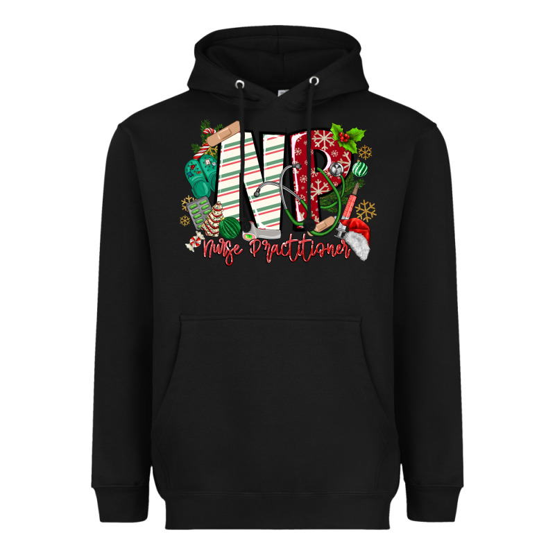 Np Nurse Practitioner Christmas Heavyweight Hoodie by MaliasSmallBusiness | Teevron