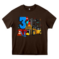 Chocolate Brown forklift birthday three Heavy Core Tee - Artiststas