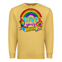 Antique Gold Love Your Truth Premium Sweatshirt - BundleAndBundleShop