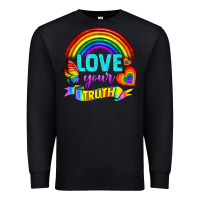 Black Love Your Truth Premium Sweatshirt - BundleAndBundleShop