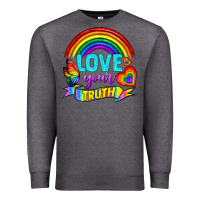 Charcoal Heather Love Your Truth Premium Sweatshirt - BundleAndBundleShop