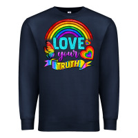 Navy Love Your Truth Premium Sweatshirt - BundleAndBundleShop