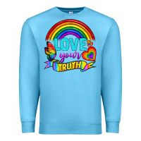 Ocean Blue Love Your Truth Premium Sweatshirt - BundleAndBundleShop