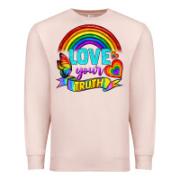 Pale Pink Love Your Truth Premium Sweatshirt - BundleAndBundleShop
