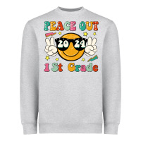 Heather Grey peace out 2024 1st grade Heavyweight Sweatshirt - JahusDesignShop