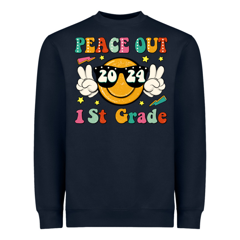 Peace Out 2024 1st Grade Heavyweight Sweatshirt by JahusDesignShop | Teevron