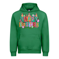 Emerald Happy Easter with plate letters Easter Day Urban Hoodie - HowdyJamesFarm