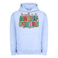 Pigment Grape Ice Happy Easter with plate letters Easter Day Urban Hoodie - HowdyJamesFarm
